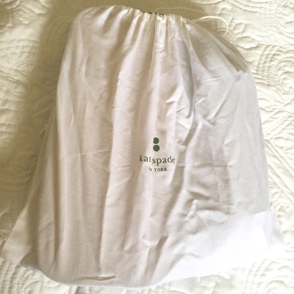 Kate Spade Canvas Black Green Bucket Bag Shoulder - Picture 8 of 8